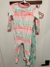 Carter's Just One You Set of 2 Fleece Pajamas, Multi, Size 2T, NWT