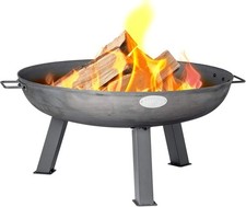 Harbour Housewares 75cm Cast Iron Fire Pit - Outdoor Garden Fire Bowl...
