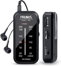 PRUNUS J-985 Pocket Radio Mini AM FM Stereo Radio Portable Battery Radio