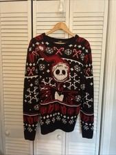 Nightmare Before Christmas Jack Skellington Xmas Holiday Christmas Sweater M