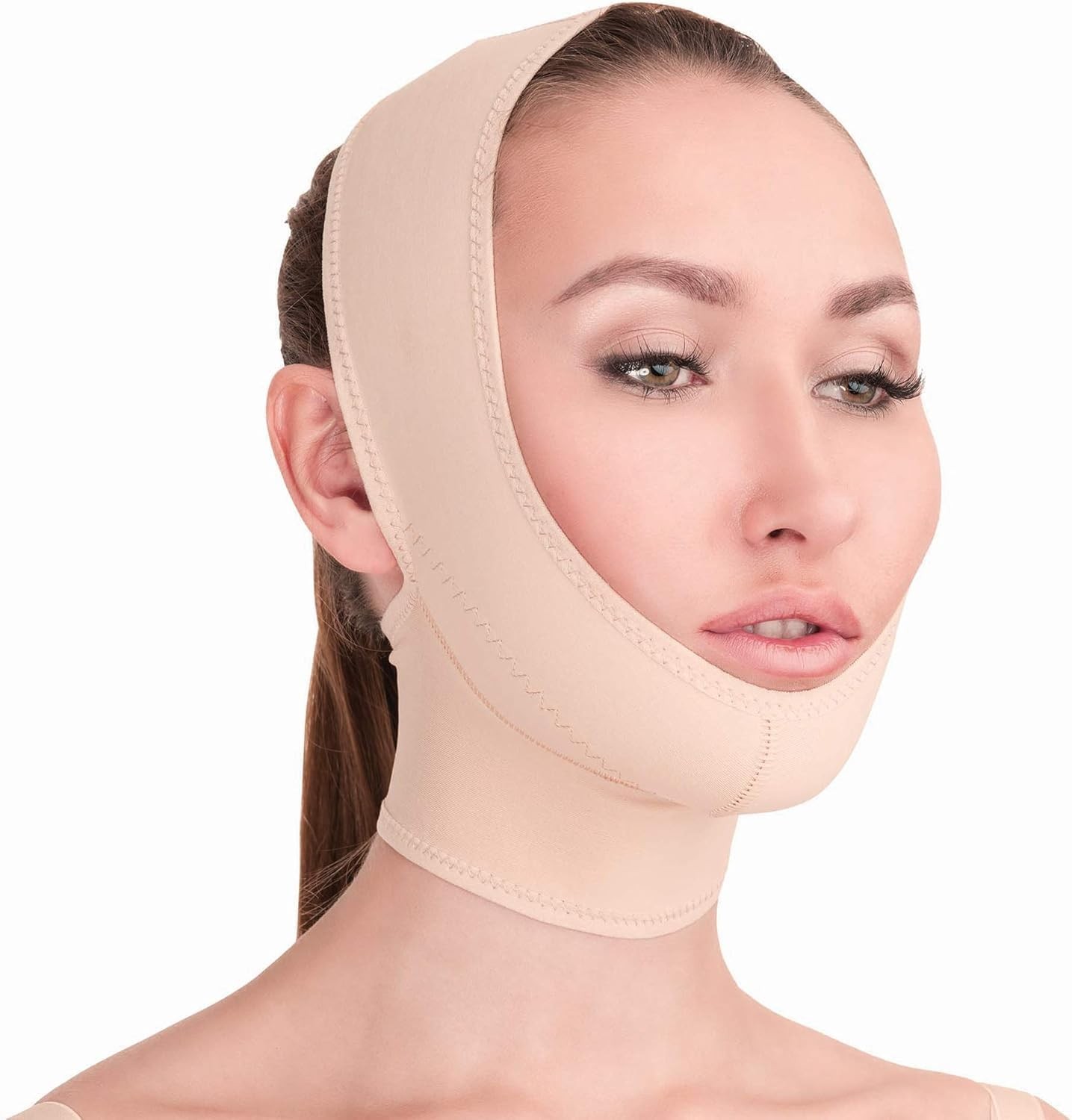 Post Surgical Chin and Neck Lifting Support M (Pack of 1), Beige