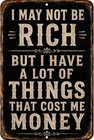 Funny Money Pit Sign Vintage Look 8x12 Metal Wall Decor Garage Workshop Gift