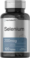 Selenium 200mcg Trace Mineral | 120 Vegetarian Tablets | Non-GMO, Gluten Free