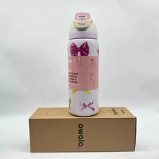 Owala "Girlhood" 32oz Free Sip Limited Edition UO Exclusive Pink Bows in Hand