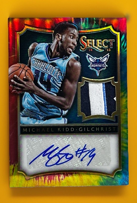 2014-15 Panini Select Basketball Michael Kidd-Gilchrist Tye Dye Patch Auto /25