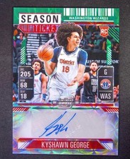 2024-25 Panini Mosaic Kyshawn George RC Rookie Season Ticket Auto Scope Green /5