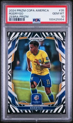 2024 Panini Prizm CONMEBOL Copa America - Rodrygo #35 Zebra Prizm