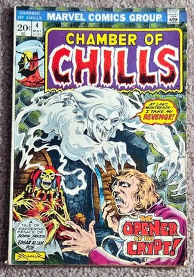 Chamber of Chills #4 Brunner Cover Jakes Poe Horror Crypt Marvel 1973 - VG/FN