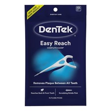 DenTek Complete Clean Easy Reach Floss Picks, No Break  No Shred Floss, 75 Coun