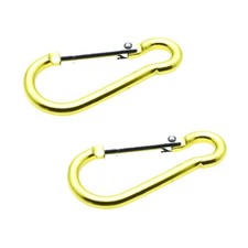 10x Yellow/Gold Mini Carabiner Push Spring Snap Clip Backpack Keychain 1.5"-2"