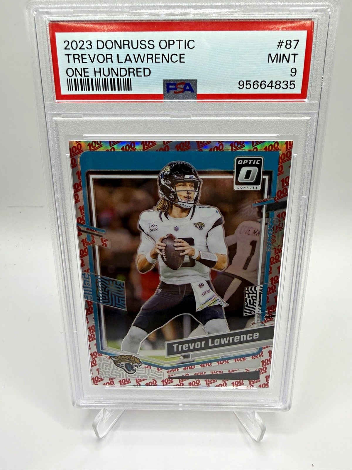 2023 Panini Donruss Optic Trevor Lawrence One Hundred #87 Jaguars PSA 9