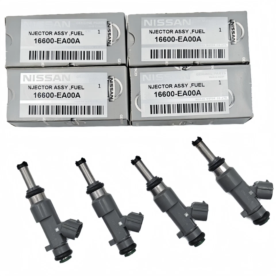 Juego de 4 inyectores de combustible OEM para Nissan Frontier 2.5L-L4 2005-2019 16600-EA00A EE. UU. Foto 4 de 4