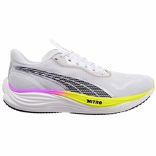 PUMA Velocity NITRO 3 Mens Road Running Shoes, White Pink Yellow, Pick Size