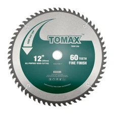 12 Inch 60 Tooth ATB Fine Finish General Purpose Woodworking Saw Blade