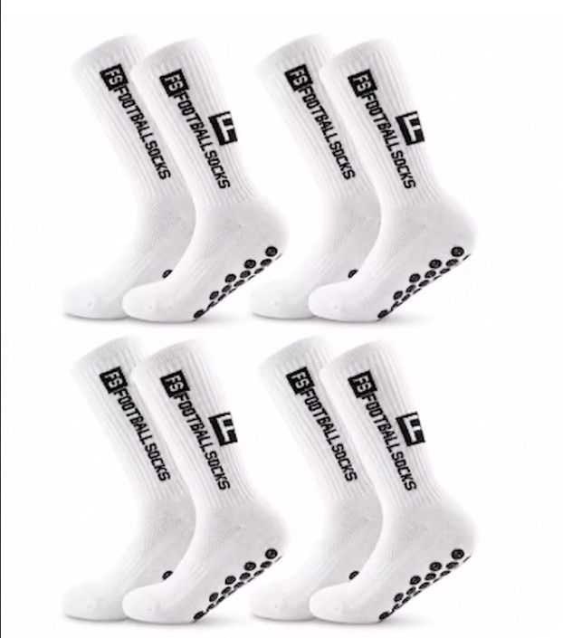 4 Pairs Anti Slip Soccer Grip Socks Athletic Sports Training Non-Slip Men Women
