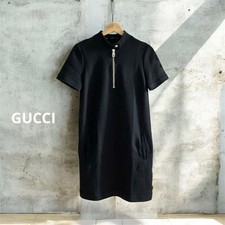 USED GUCCI HIGH-QUALITY DIAMOND QUILTED SIMPLE & ELEGANT / BLACK SIZE GOOD