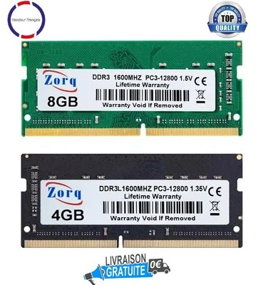 RAM memoire pour ordinateur portable DDR3, DDR3L DDR4 – Performance, Fiabilité