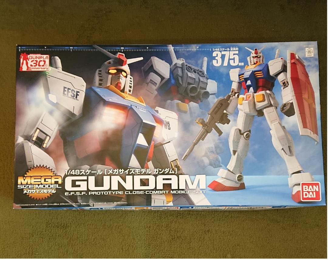 GUNDAM 1/48 MEGAサイズモデル　375mm Mega Size Model Gundam 1/48 375 RX-78-2 Mobile Suit Plastic