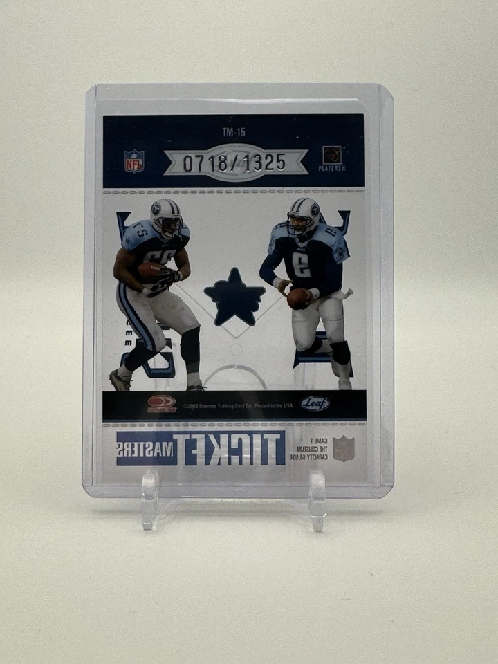2003 Leaf Rookies & Stars Ticket Masters /1325 Стив Макнейр Эдди Джордж #TM-15 - Изображение 2 из 2