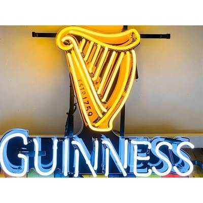 20''x16'' Harp Beer Bar Pub Neon Sign Lamp Light With HD Vivid Printing