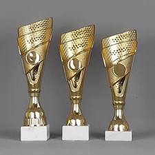 3er Serie Pokale / 26-23cm / Gold  inkl. Grav...