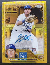2023 Topps Gilded Nick Pratto Refractor RC Gold Etch Auto 53/75 #CGA-NP Royals