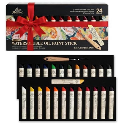 Professional Oil Paint Stick - Set of 24 Colors 37ml Large 24 Multi Colors