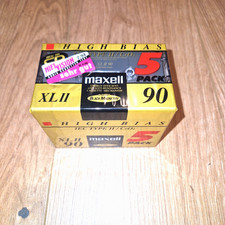 5 cassette vuote Maxell XL II 90 / cromate / audio / confezione da 5 / NUOVE