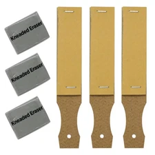 3PCS Sandpaper Sharpener with Kneaded Eraser - Sketch Sandpaper Pencil Pointe...