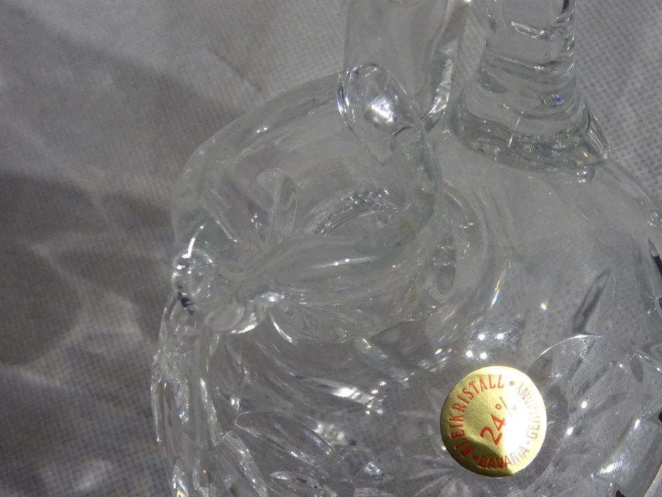 Karaffe Bleikristall 24%, Höhe 19 cm, Gewicht 618 gramm Bavaria-Germany. - Bild 3 von 4