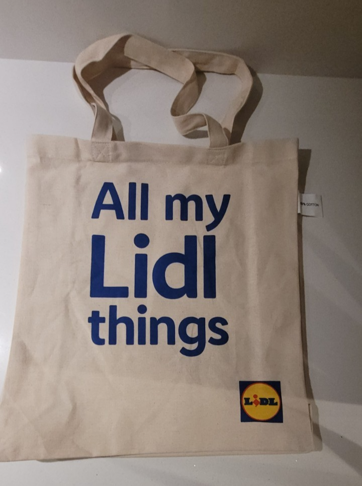 LIDL LARGE 100% COTTON FOOD BAG UK