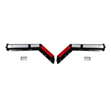 Pair 1.125" Bolt Pattern Angled Black Spring Loaded Mud Flap Hanger Set