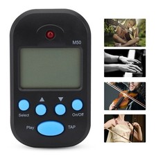 Mini Digital Beat Tap M50 Tempo Metronome Clip Musical Instruments Black TZZW