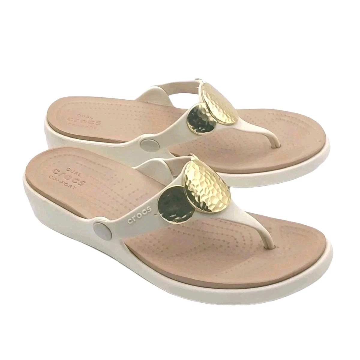 crocs womens sanrah wedge sandals