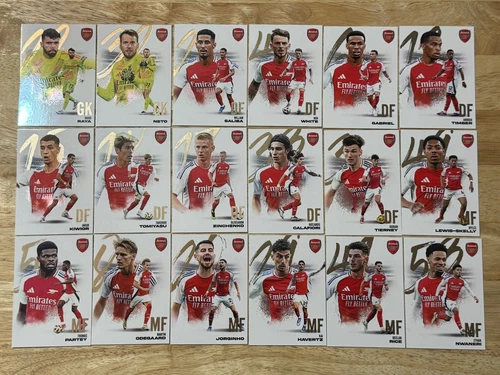 2024-25 Futera Club FX Arsenal Complete Portrait Set Men and Women 1-40