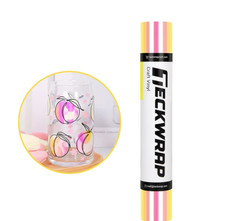 Teckwrap Holographic Permanent Vinyl - Peach Yellow - 12"x12" Sheets, pack of 10