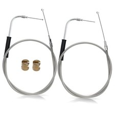 39.35" Throttle Idle Cable Set for Harley 2007  2010 Softail 39.35 inch Chrome