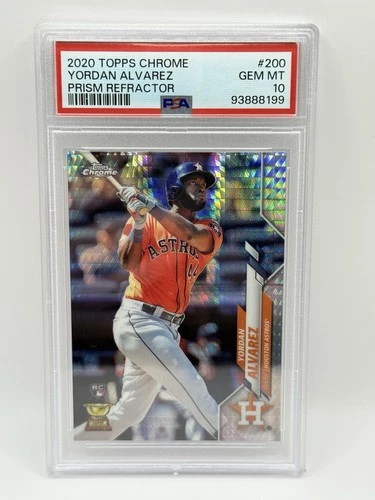 2020 Topps Chrome #200 Yordan Alvarez Prism Refractor Rookie PSA 10