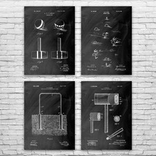 Croquet Patent Wall Art Set of 4 Poster, Canvas or Framed Sports Posters