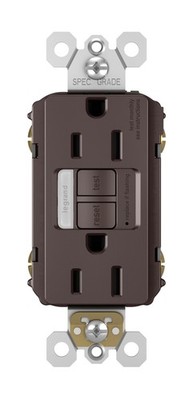 Legrand Radiant 15 Amp Night Light GFCI Self-Test 1 Pack, Dark Bronze 