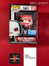 Tobin Bell signed Scare Fair Saw Billy the Puppet Funko Pop #1823 JSA COA