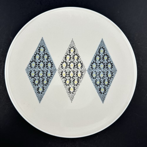 Iroquois BLUE DIAMONDS Dinner Plate (6) Ben Seibel Floral MINT Cond. - Picture 3 of 21