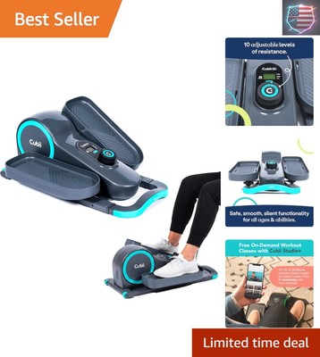 GO - Under Desk Elliptical Bike Pedal Exerciser, with LCD Fitness Tracker Scr...