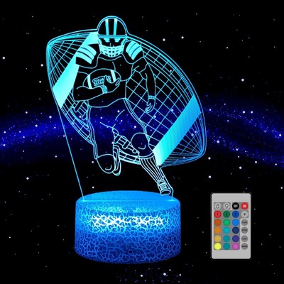 LEDERGO Football Night Light for Boys 3D Illusion Night Lamp16 Colors Changin...