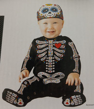 Halloween Infant's and Toddler's 0-6 months Sugar Skull Costume New in Package