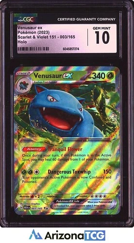 Pokemon 2023 Venusaur ex 003/165 Holo Scarlet & Violet 151 GEM MINT CGC 10
