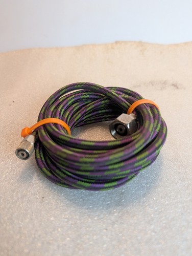 Airbrush Hoses One Pair. Purple/Green 10', Red/Gray 6' Used