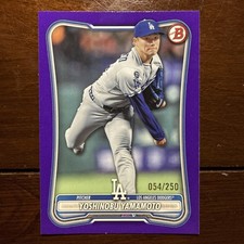 2026 BOWMAN BASEBALL YOSHINOBU YAMAMOTO PURPLE PARALLEL #54/250 NO. 2 DODGERS