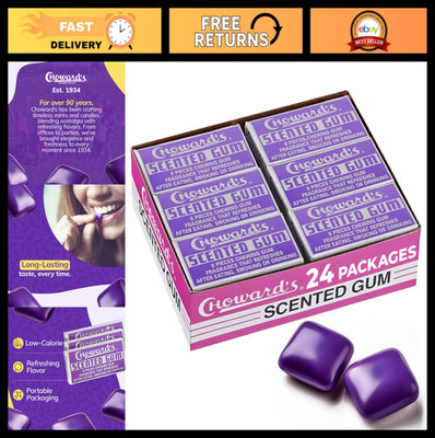 Scented Chewing Gum | Bold Flavor for Fresh Breath | Travel & Gifting | 24 Packs