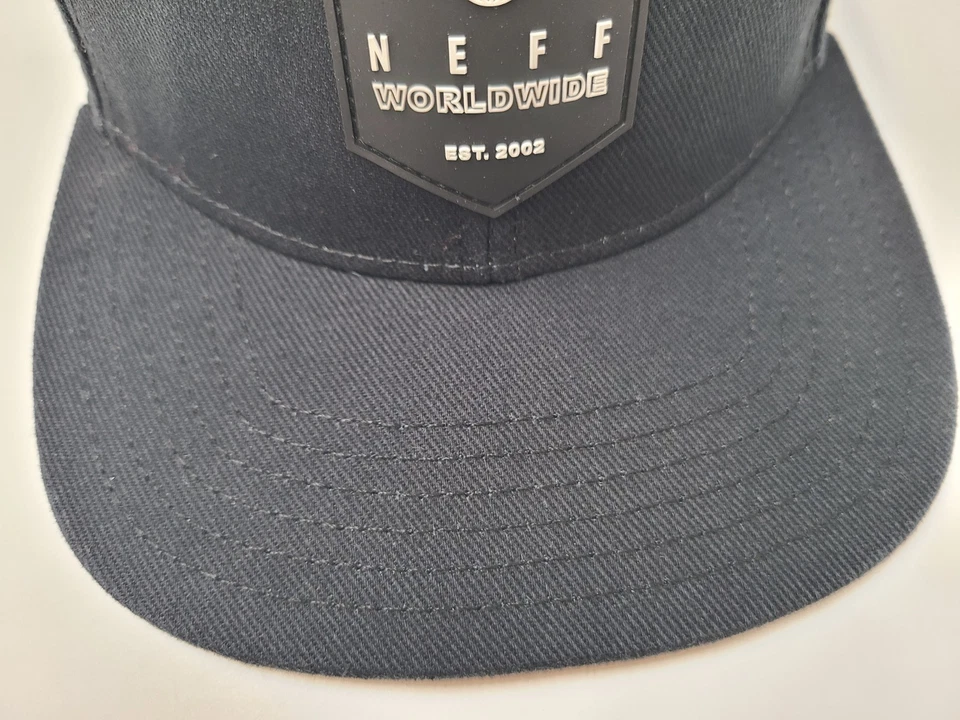 Neff Worldwide Est 2002 Gorra Snapback Algodón Patín Monopatín Surf Hombres Negro Foto 3 de 4